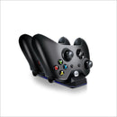 XBOXONE S DUAL CHARGING DOCK FOR XB1 S WIRELESS CONTROLLER (DOBE) TYX-697 (BLK) - DataBlitz