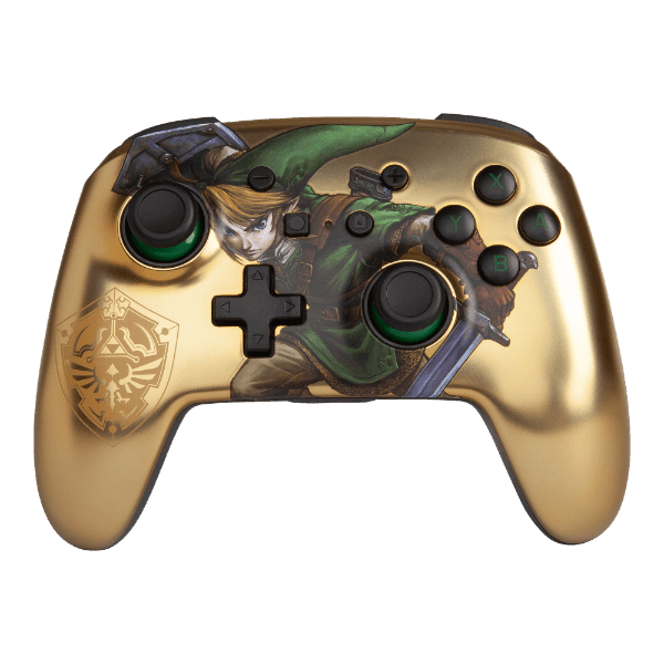 POWER A ENHANCED WIRELESS CONTROLLER THE LEGEND OF ZELDA LINK GOLD