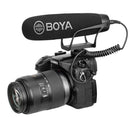 BOYA BY-BM2021 SUPER-CARDIOID SHOTGUN MICROPHONE FOR SMARTPHONE&CAMERA VIDEO/AUDIO RECORDING - DataBlitz
