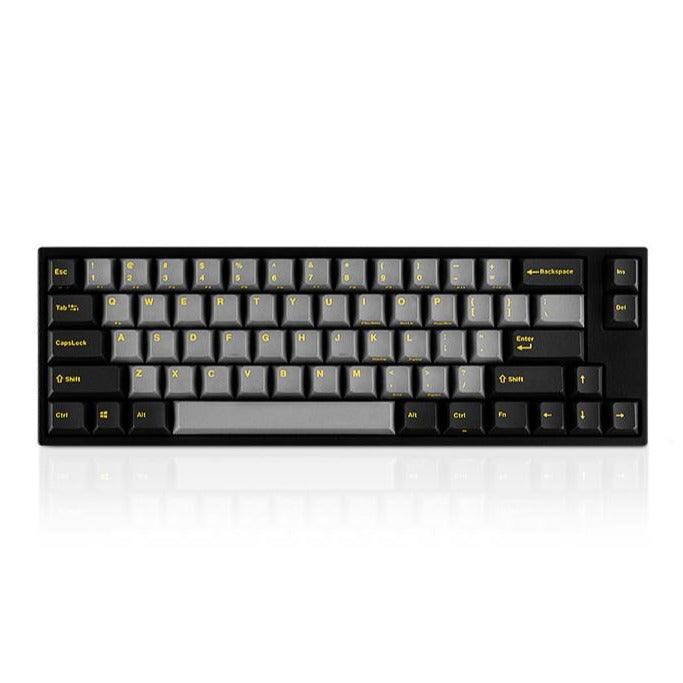 LEOPOLD 66-KEYS MECHANICAL MINI KEYBOARD TWO-TONE GRAY/DARK GRAY KEYCAPS + YELLOW FONT (SILENT RED SWITCH) (FC660MS/EGDPD(YF)) - DataBlitz