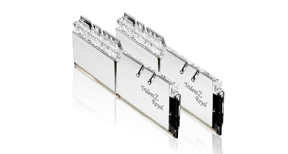 G.Skill Trident Z Royal RGB 16GB (2 X 8GB) DDR4 3600MHZ Memory (Silver) (F4-3600C18D-16GTRS) - DataBlitz