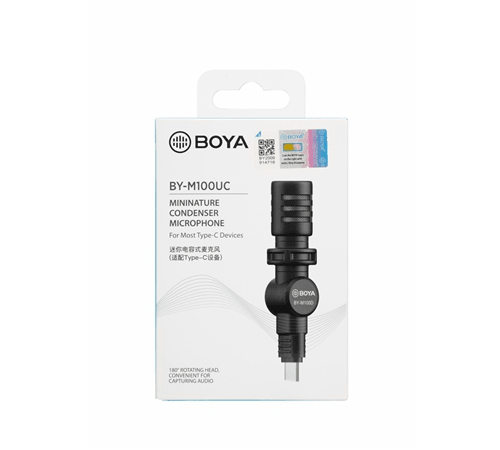 BOYA BY-M100UC Mininature Condenser Microphone For Type-C Devices - DataBlitz