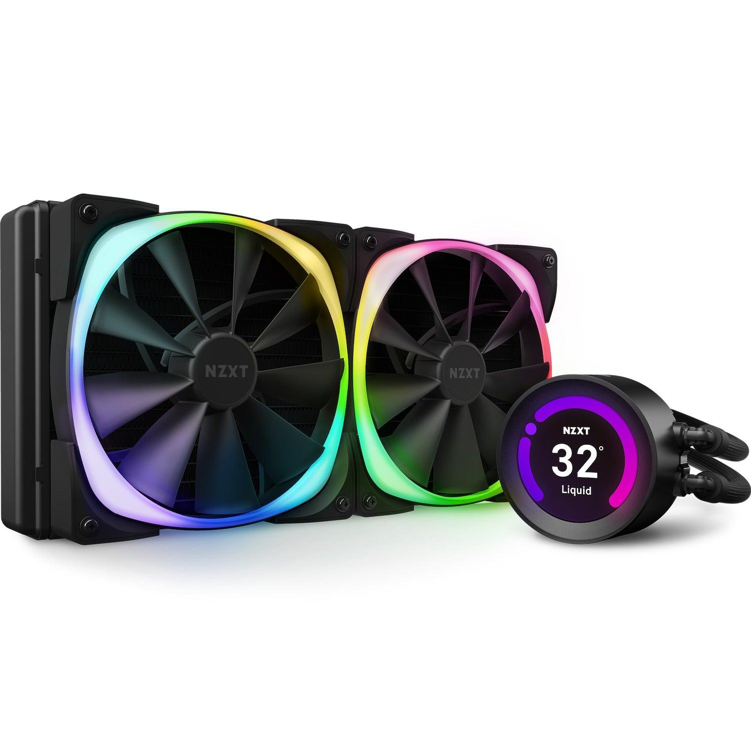 NZXT Kraken Z63 RGB 280mm Liquid Cooler With LCD Display (Matte Black) (RL-KRZ63-R1) + NZXT KRAKEN LGA 1700 Bracket Kit - DataBlitz