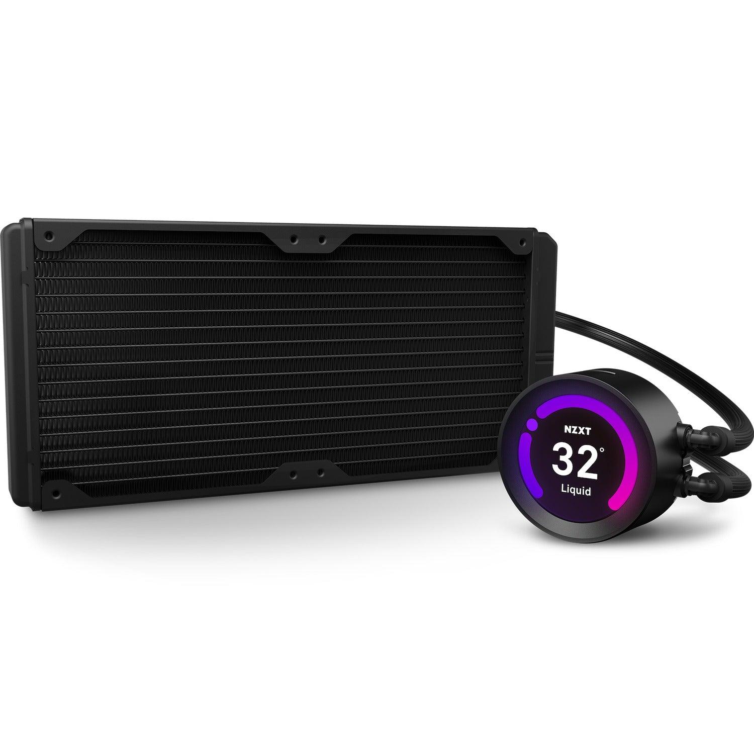 NZXT Kraken Z63 RGB 280mm Liquid Cooler With LCD Display (Matte Black) (RL-KRZ63-R1) + NZXT KRAKEN LGA 1700 Bracket Kit - DataBlitz