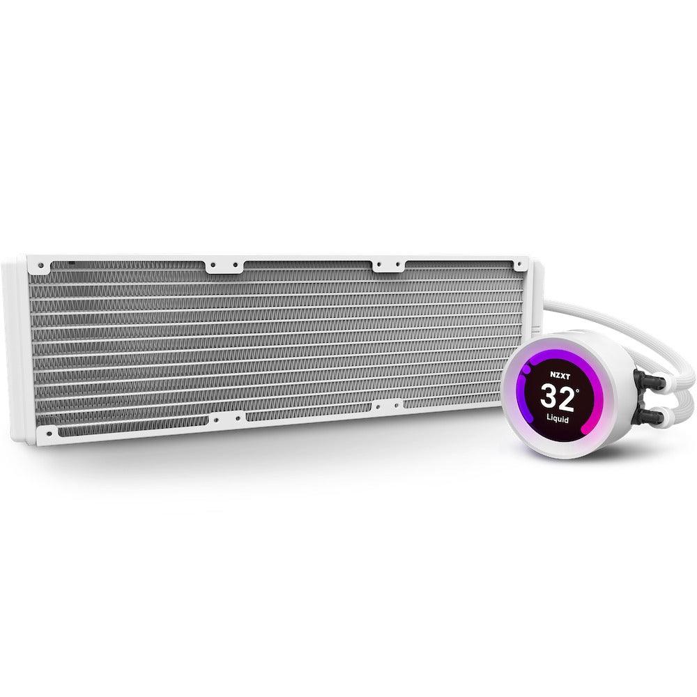NZXT KRAKEN Z73 RGB 360MM LIQUID COOLER WITH LCD DISPLAY (MATTE WHITE) (RL-KRZ73-RW)+NZXT KRAKEN LGA 1700 BRACKET KIT - DataBlitz