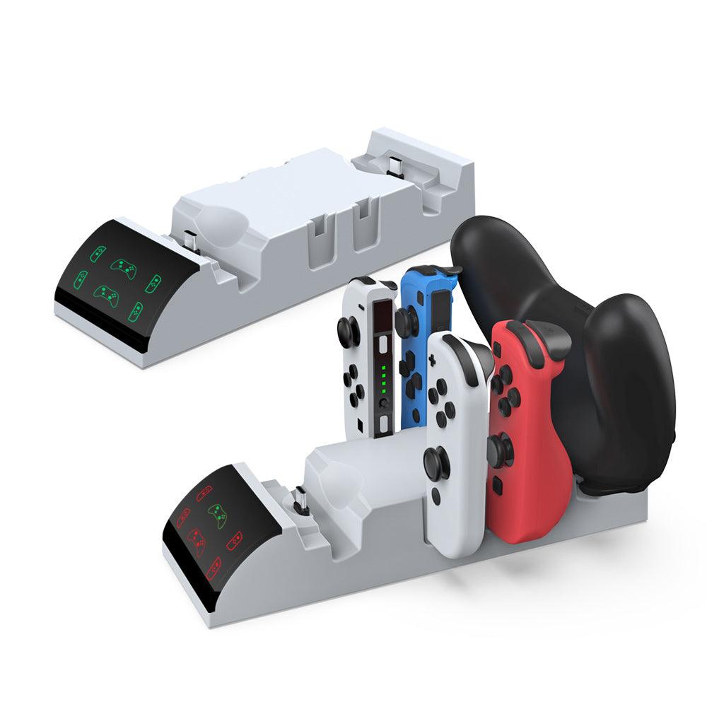 DOBE NSW MULTI-FUNCTION CHARGING DOCK FOR N-S JOY-PAD/PRO CONTROLLER/POKE BALL PLUS (WHITE) (TNS-19035) - DataBlitz