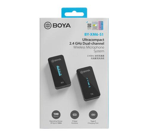 BOYA BY-XM6-S1 ULTRA COMPACT 2.4GHZ DUAL-CHANNEL WIRELESS MICROPHONE SYSTEM - DataBlitz