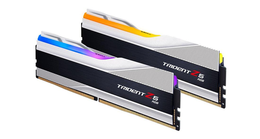 G.SKILL Trident Z5 RGB 32GB (2 x 16GB) DDR5-6400 Memory (Silver) (F5-6400J3239G16GX2-TZ5RS) - DataBlitz