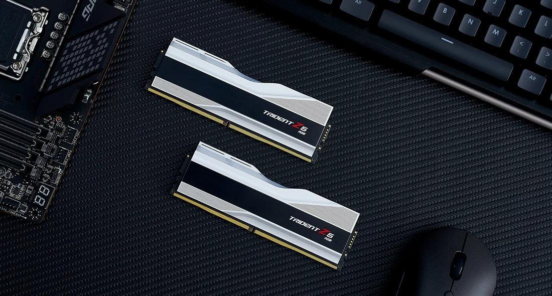 G.SKILL Trident Z5 RGB 32GB (2 x 16GB) DDR5-6000 Memory (Silver) (F5-6000J4040F16GX2-TZ5RS) - DataBlitz
