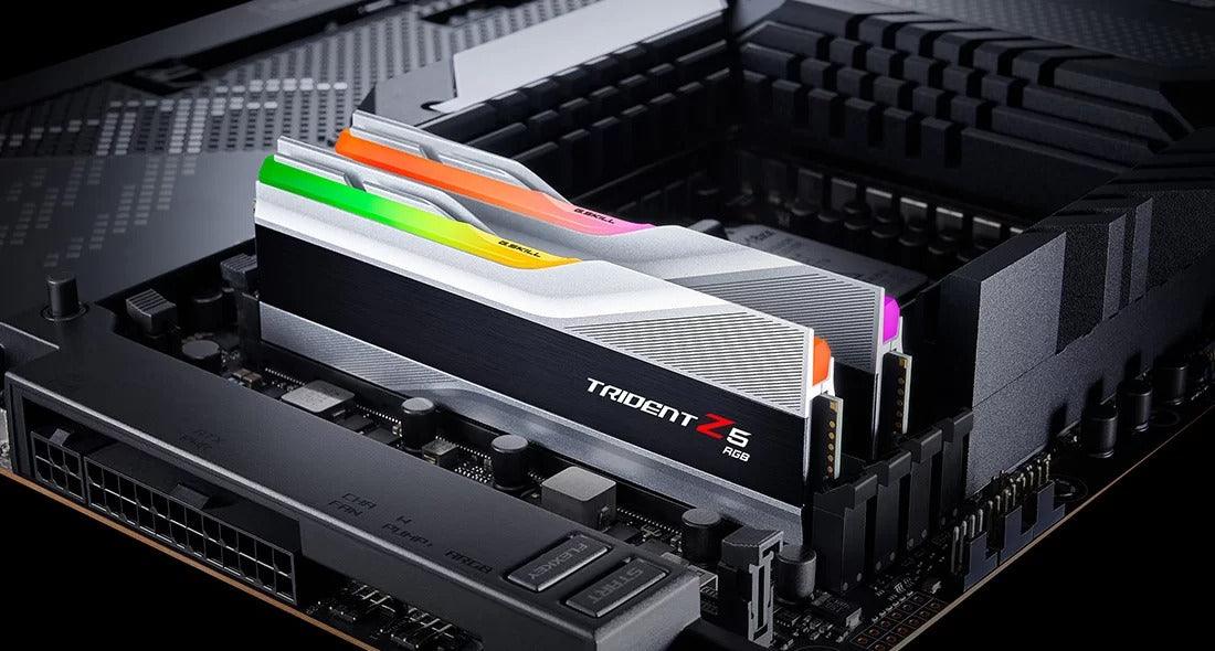 G.SKILL Trident Z5 RGB 32GB (2 x 16GB) DDR5-6000 Memory (Silver) (F5-6000J3636F16GX2-TZ5RS) - DataBlitz