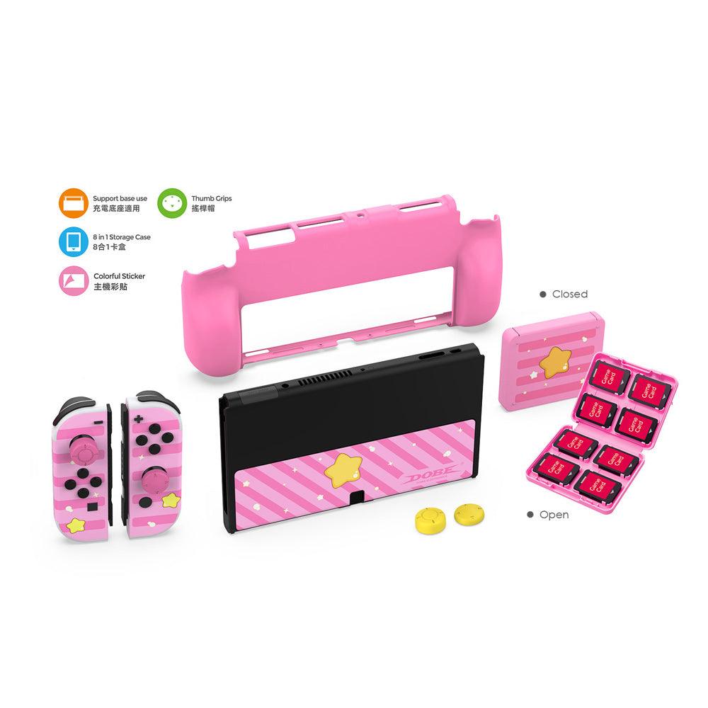 DOBE NSW Protective Kit For N-Switch Oled (Pink) (ITNS-2120) - DataBlitz