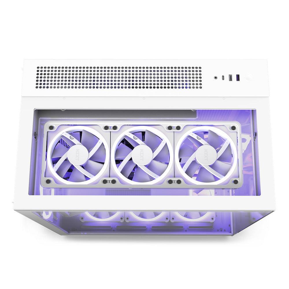 NZXT H9 Elite Premium Dual-Chamber Mid-Tower Airflow Case (Matte White) (CM-H91EW-01) - DataBlitz