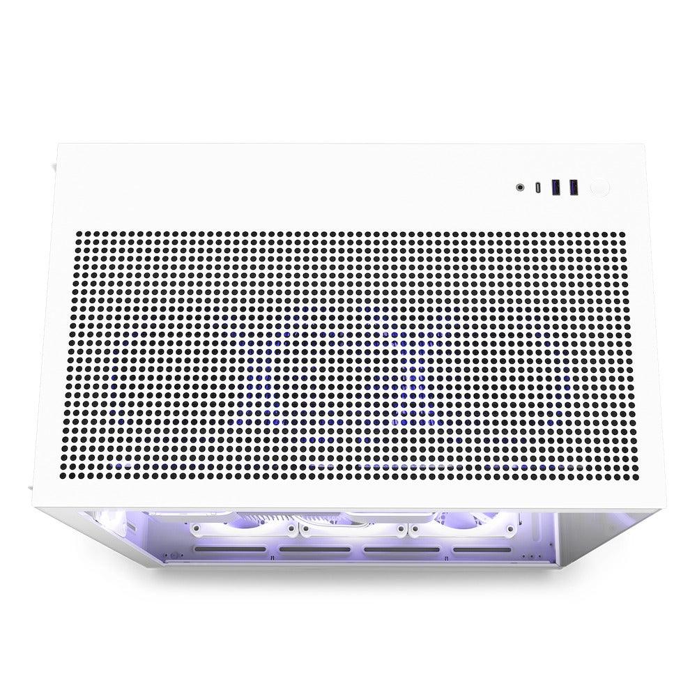 NZXT H9 Flow Dual-Chamber Mid-Tower Airflow Case (Matte White) (CM-H91FW-01) - DataBlitz