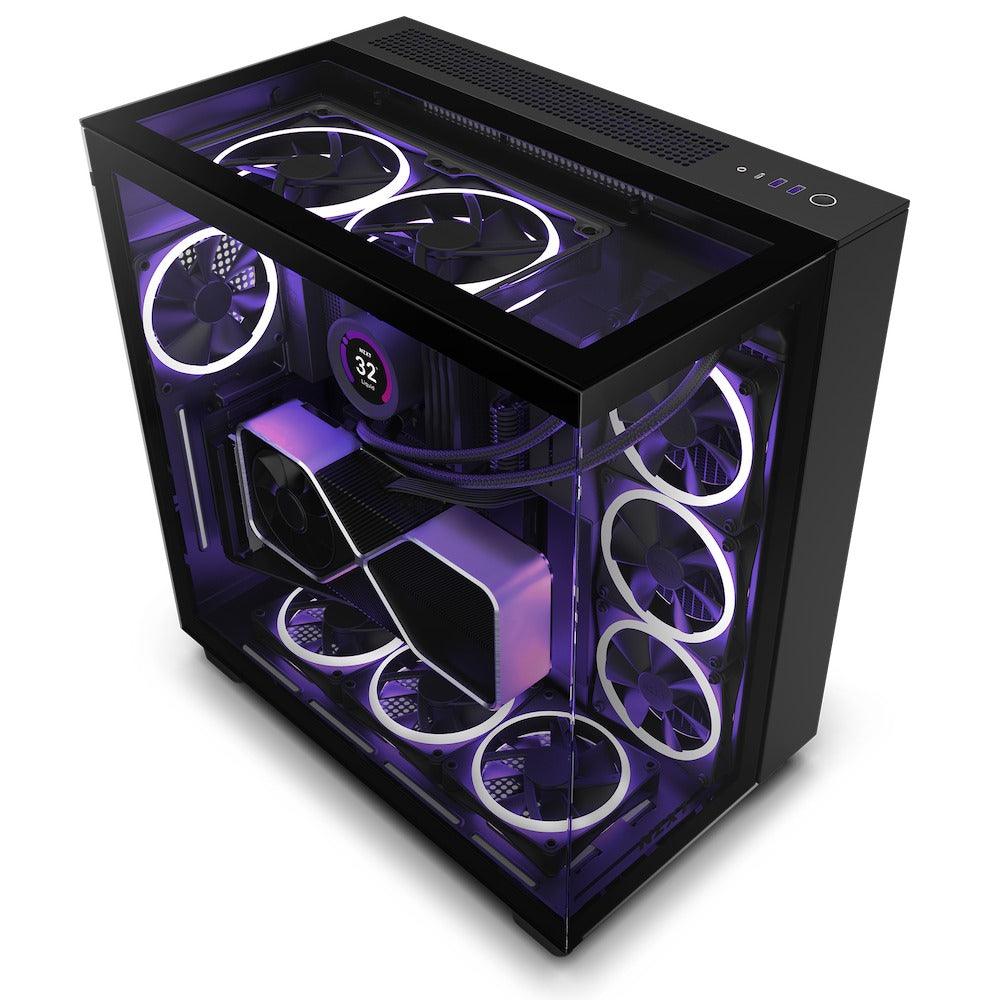 NZXT H9 Elite Premium Dual-Chamber Mid-Tower Airflow Case (Matte Black) (CM-H91EB-01) - DataBlitz