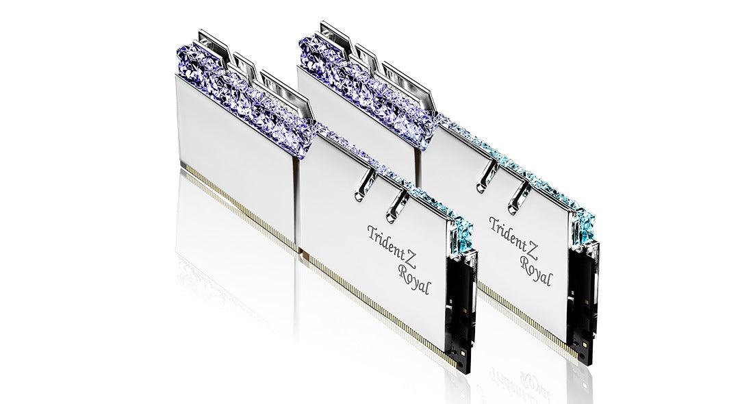 G.Skill Trident Z Royal RGB 16GB (2 X 8GB) DDR4 3600MHZ Memory (Silver) (F4-3600C18D-16GTRS) - DataBlitz
