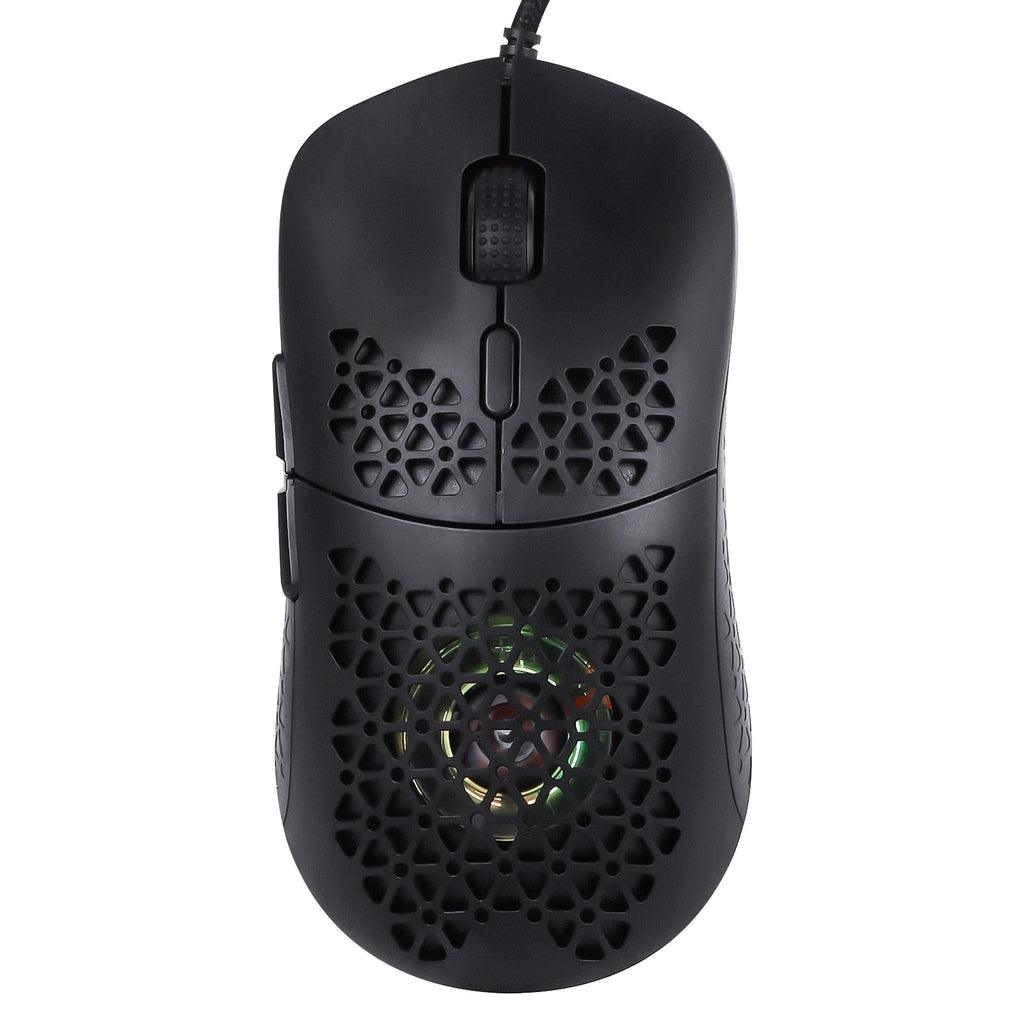 Onikuma CW911 RGB Wired Optical Gaming Mouse Honeycomb Shell (Black) - DataBlitz