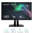 VIEWSONIC VP3256-4K Colorpro 32" 4K UHD Pantone Validated 100% SRGB & Factory Pre-Calibrated Monitor WITH 60W USB-C - DataBlitz