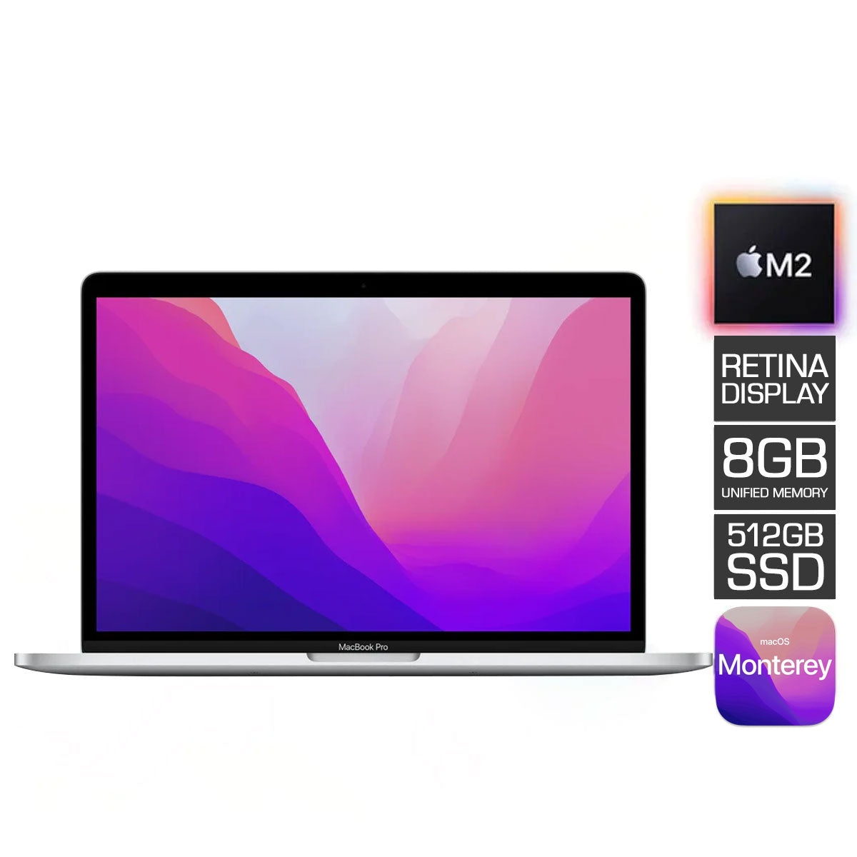 MacBook Pro 13” With Touch Bar (2022) M2 512GB (MNEQ3PP/A) (Silver)