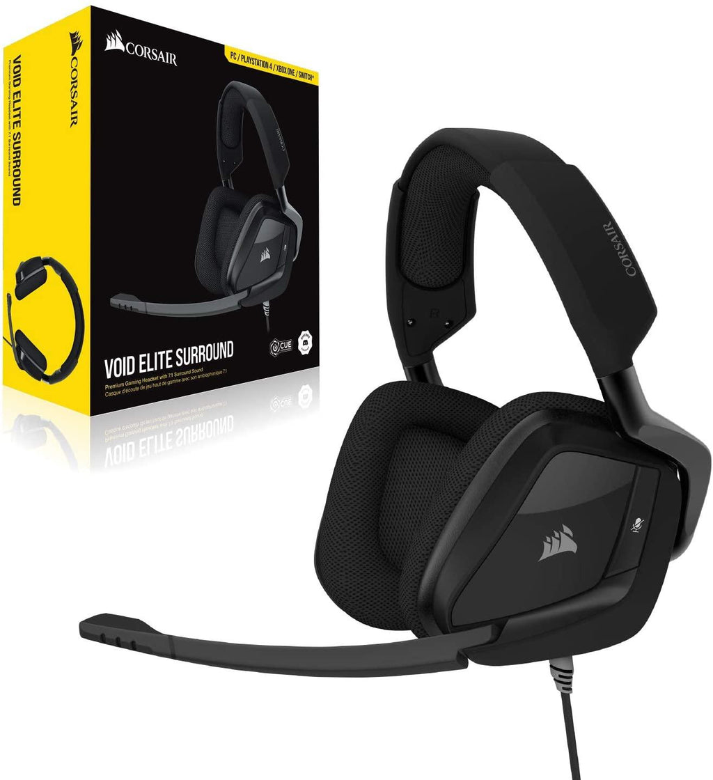 Corsair Void Elite Surround Premium Gaming Headset With Surround sound Carbon (PC/PS4/XB1/NSW)