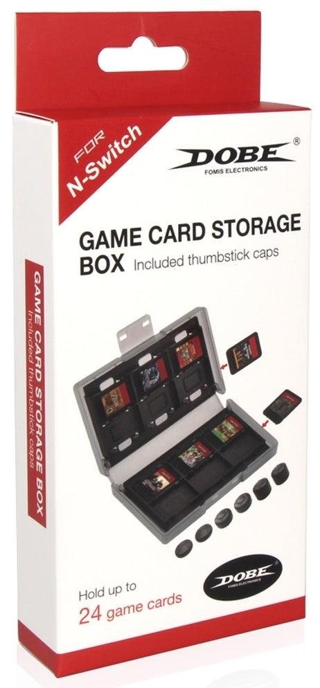 DOBE NSW GAME CARD STORAGE BOX INCLUDED THUMBSTICK CAPS 24 GAME CARDS (TNS-1844) - DataBlitz