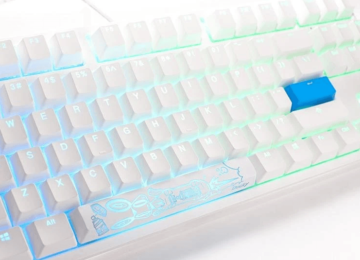 DUCKY ONE 2 TKL MECHANICAL KEYBOARD WHITE CASE (CHERRY RGB RED SWITCH) (DKON1787ST-RUSPDWWT1) - DataBlitz