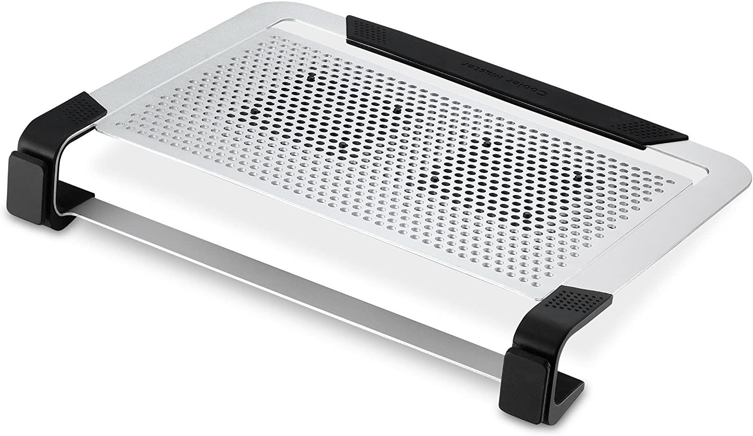 COOLER MASTER NOTEPAL U2 PLUS MOVABLE FAN ALUMINUM COOLING PAD (SILVER) - DataBlitz