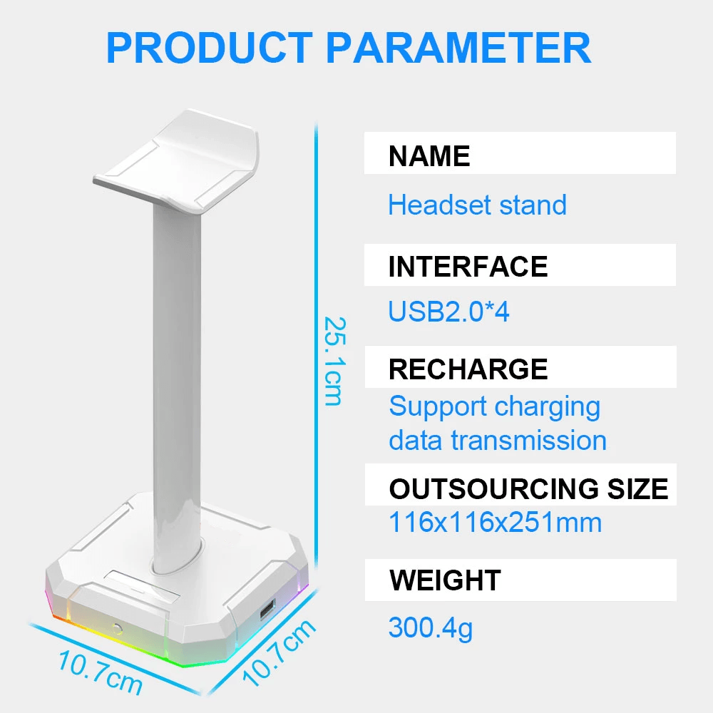 REDRAGON SCEPTER PRO GAMING HEADSET STAND (WHITE) (HA300-W) - DataBlitz