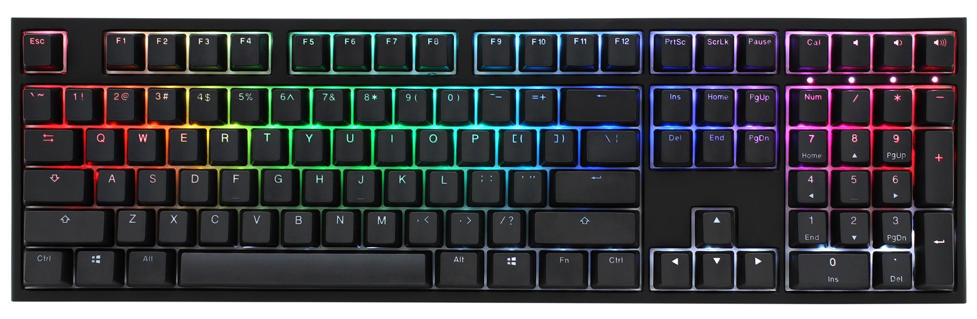 DUCKY ONE 2 RGB LED DOUBLE SHOT PBT MECHANICAL KEYBOARD CHERRY MX RED (DKON1808ST-RUSPDAZT1) - DataBlitz