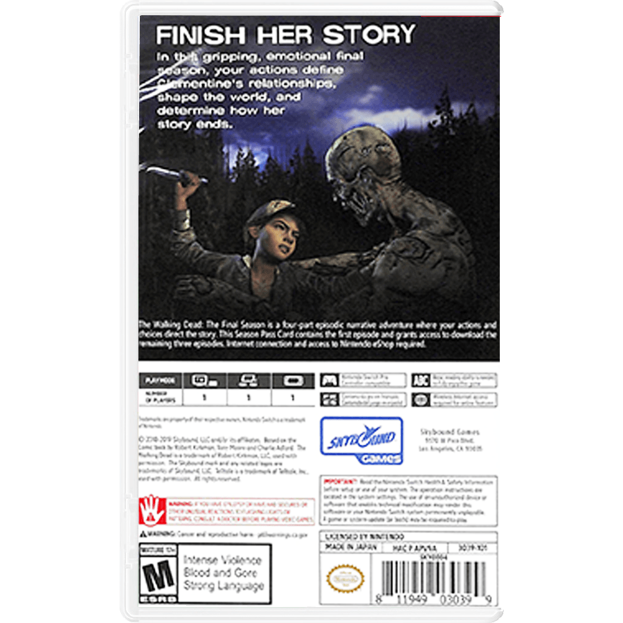 NINTENDO SWITCH THE WALKING DEAD THE TELLTALE SERIES THE FINAL SEASON