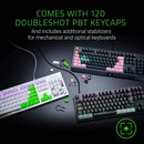 RAZER PBT KEYCAP UPGRADE SET FOR MECHANICAL AND OPTICAL KEYBOARDS DOUBLESHOT KEYCAPS MERCURY WHITE - DataBlitz