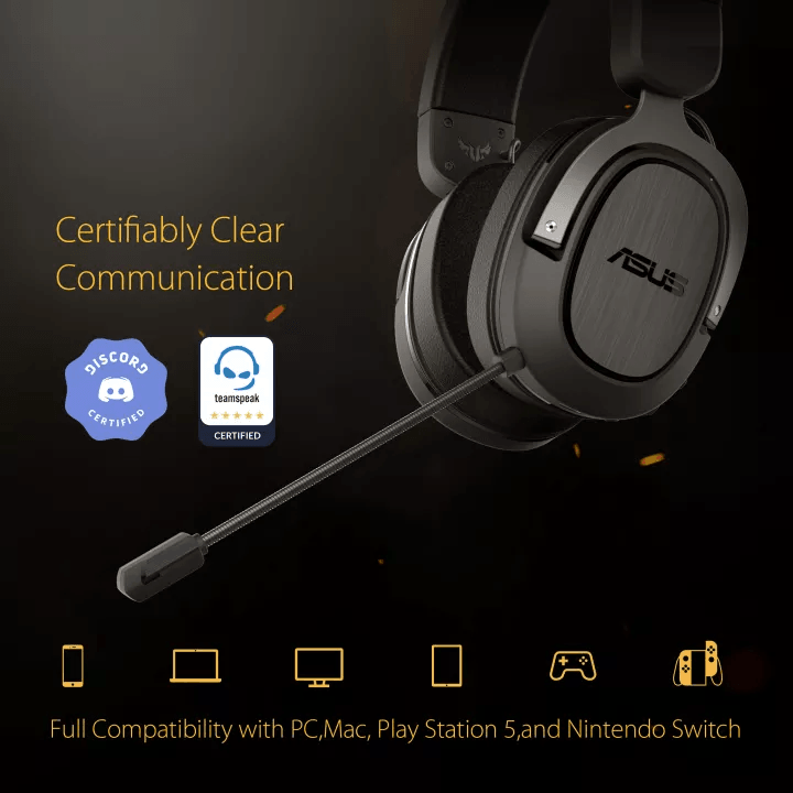Asus TUF H3 2.4GHZ Wireless Gaming Headset (Gunmetal) - DataBlitz