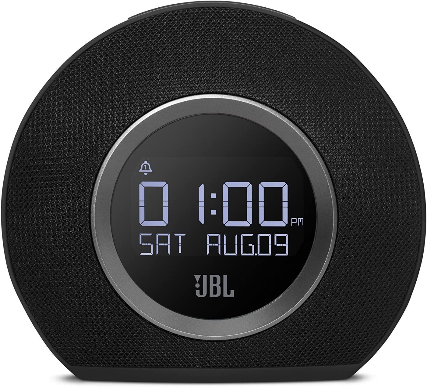 JBL HORIZON BLUETOOTH CLOCK RADIO WITH USB CHARGING AND AMBIENT LIGHT (BLACK) - DataBlitz
