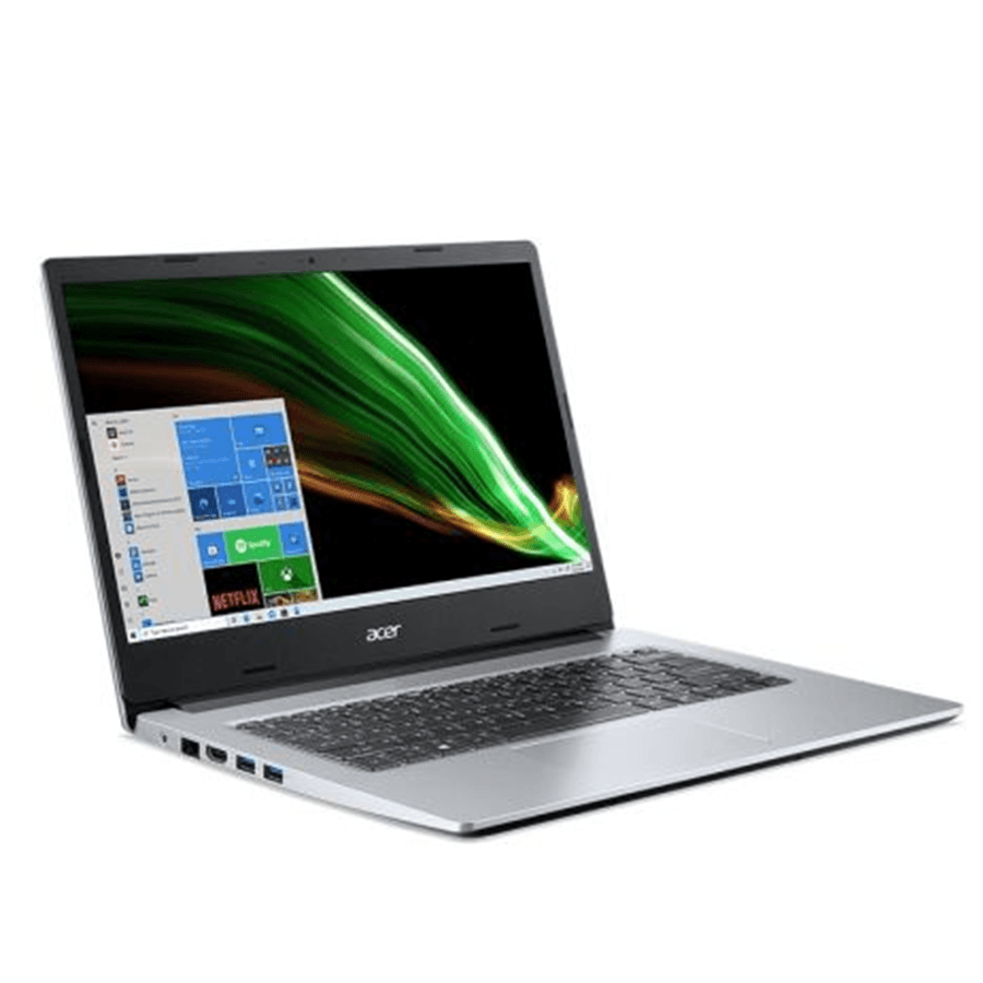 ACER ASPIRE 3 A314-35-P4BJ Laptop (Pure Silver) | 14" HD | Pentium Silver N6000 | 8GB LPDDR4 | 256GB SSD | INTEL UHD | WIN10 + ACER Entry Run Rate Backpack E-1620-P (LZBPKM6B12) - DataBlitz
