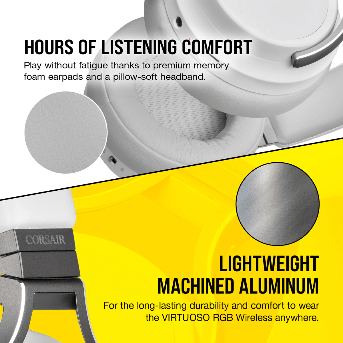 CORSAIR VIRTUOSO RGB WIRELESS HIGH-FIDELITY GAMING HEADSET WHITE (PC/PS4) - DataBlitz