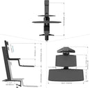 NORTH BAYOU L80 SIT-STAND WORKSTATION 17-32 INCH (BLACK) - DataBlitz