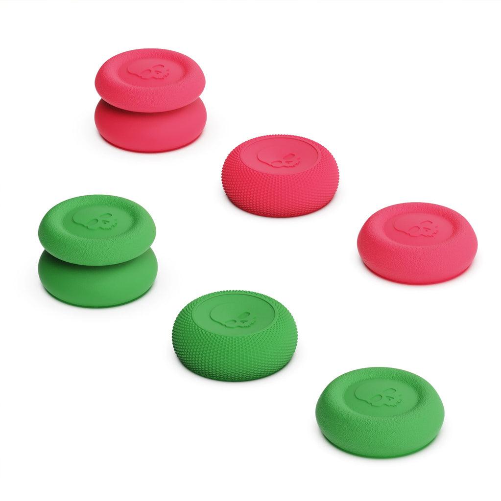 SKULL & CO. NSW THUMB GRIP FOR SWITCH PRO/PS4/PS5 CONTROLLER (NEON GREEN/PINK) (SET OF 6) - DataBlitz