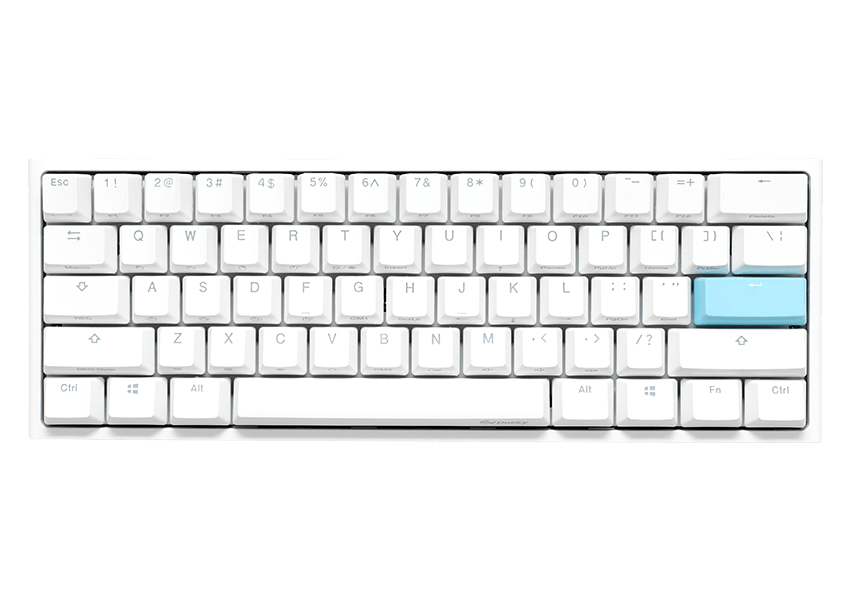 DUCKY ONE 2 MINI WHITE CASE RGB LED PBT DOUBLE SHOT MECHANICAL KEYBOARD (CHERRY MX RGB BLUE SWITCH) (DKON2061ST-CUSPDWWT1) - DataBlitz