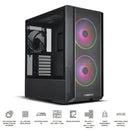Lian Li Lancool 216RX RGB Airflow Focus Steel/Tempered Glass ATX Mid-Tower Case (Black) - DataBlitz