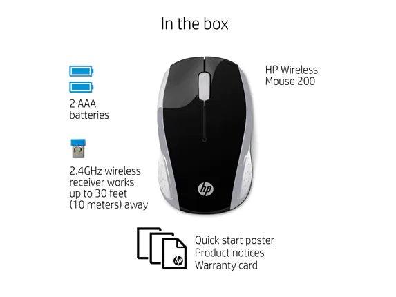 HP 200 WIRELESS MOUSE (PIKE SILVER) (2HU84AA) - DataBlitz
