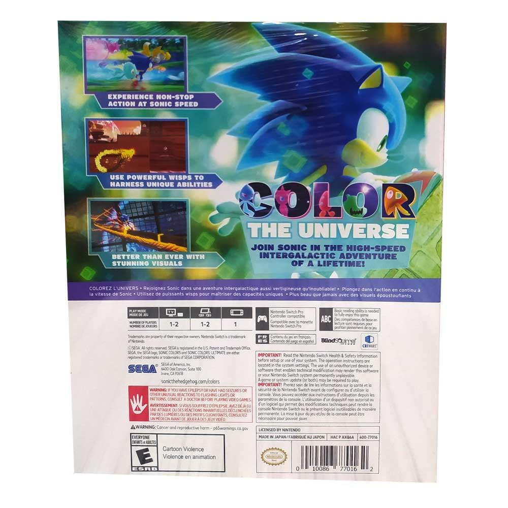 NINTENDO SWITCH SONIC COLORS ULTIMATE INCLUDES BABY SONIC KEYCHAIN