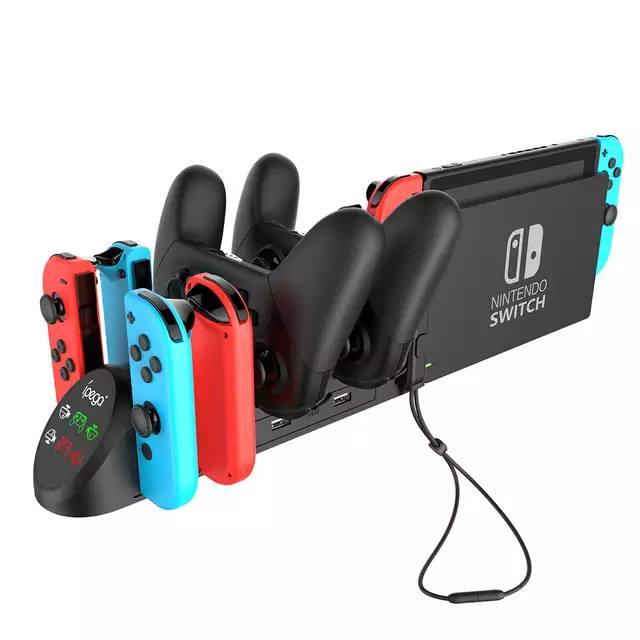 IPEGA 6 IN 1 DESKTOP CHARGER FOR N-SWITCH JOYCON AND N-SWITCH PRO CONTROLLER (PG-9187) - DataBlitz