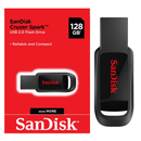 SANDISK CRUZER SPARK USB FLASH DRIVE 128 GB (BLACK/RED) - DataBlitz