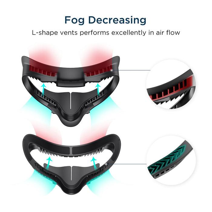 KIWI Design 6 In 1 Fitness Facial Interface Compatible With Oculus Quest 2 (Black) (KW-Q2-5-S-US) - DataBlitz