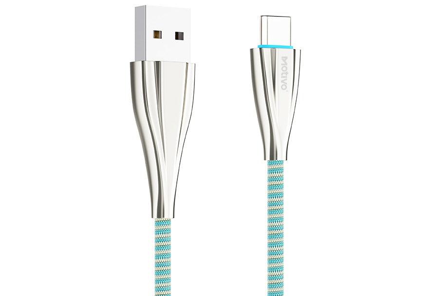 Motivo H24 Data Cable Braided Wire 120CM Micro USB (Blue) (S0029) - DataBlitz
