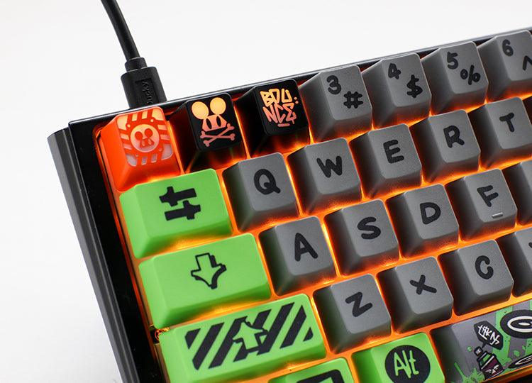 DUCKY YEAR OF THE RAT EDITION RGB LED DOUBLE SHOT PBT MECHANICAL KEYBOARD CHERRY MX BLUE (DKYOTR2020-CUSPHZAT1) - DataBlitz
