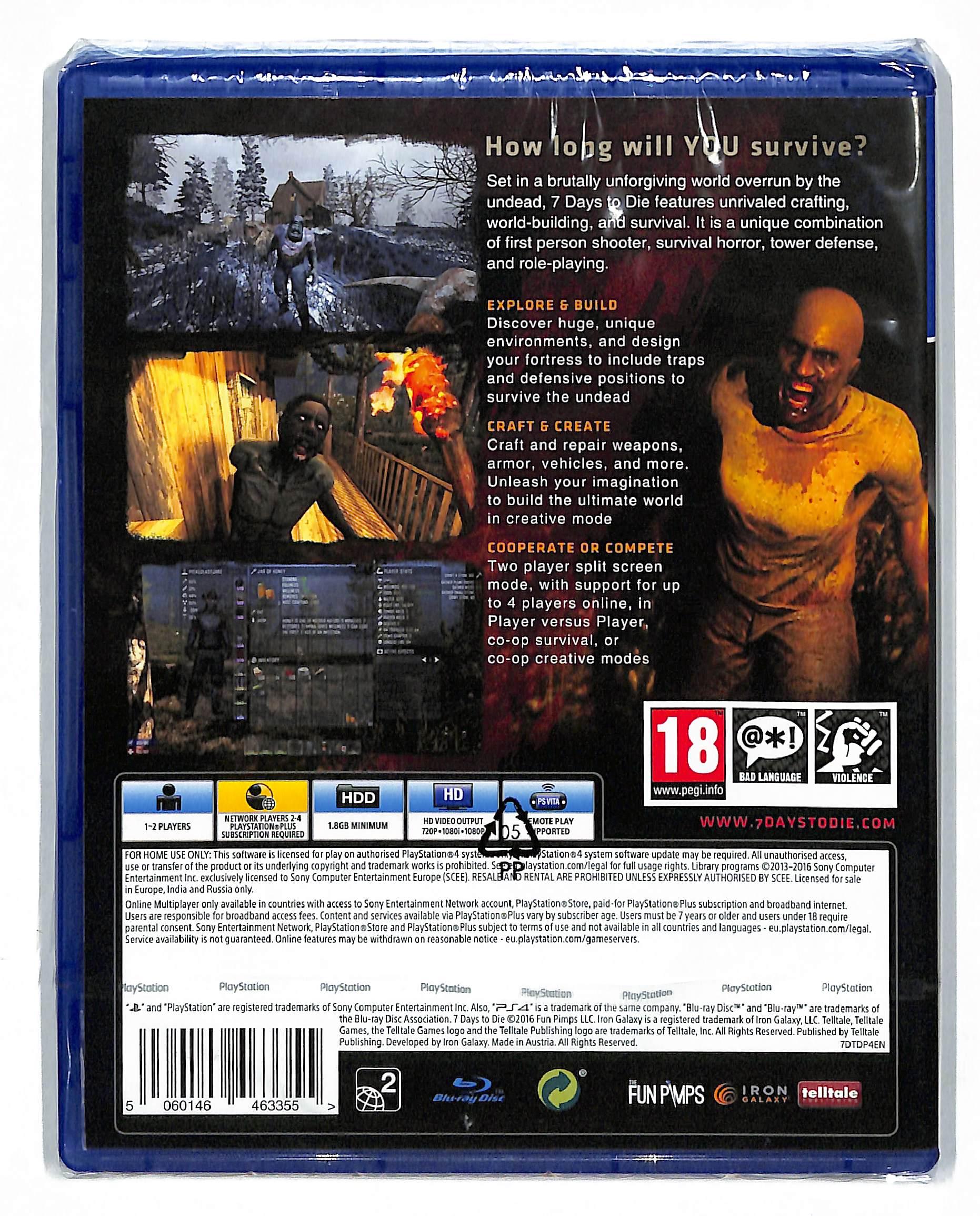 PS4 7 DAYS TO DIE REG.2 - DataBlitz