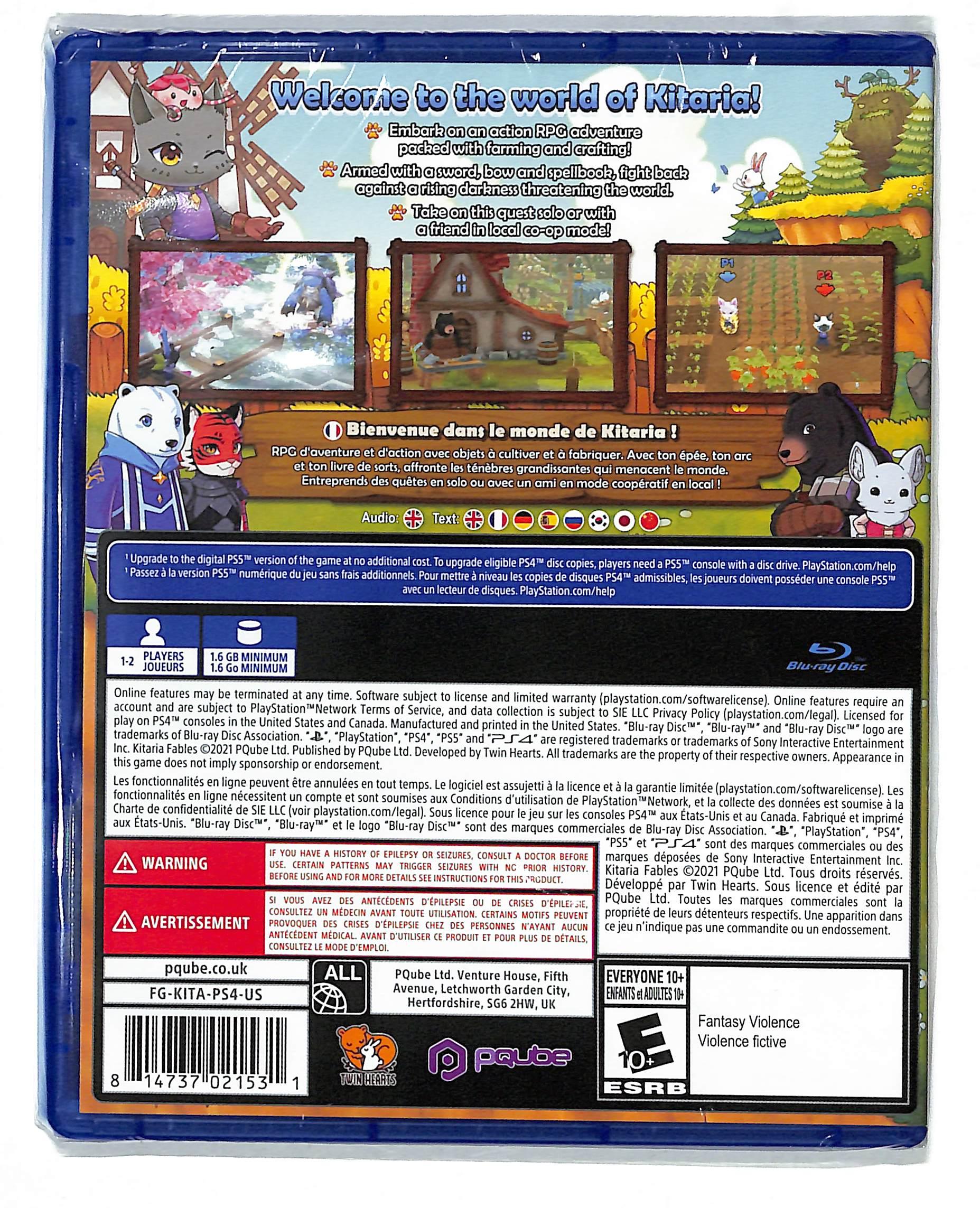 PS4 KITARIA FABLES ALL (US) (ENG/FR) - DataBlitz