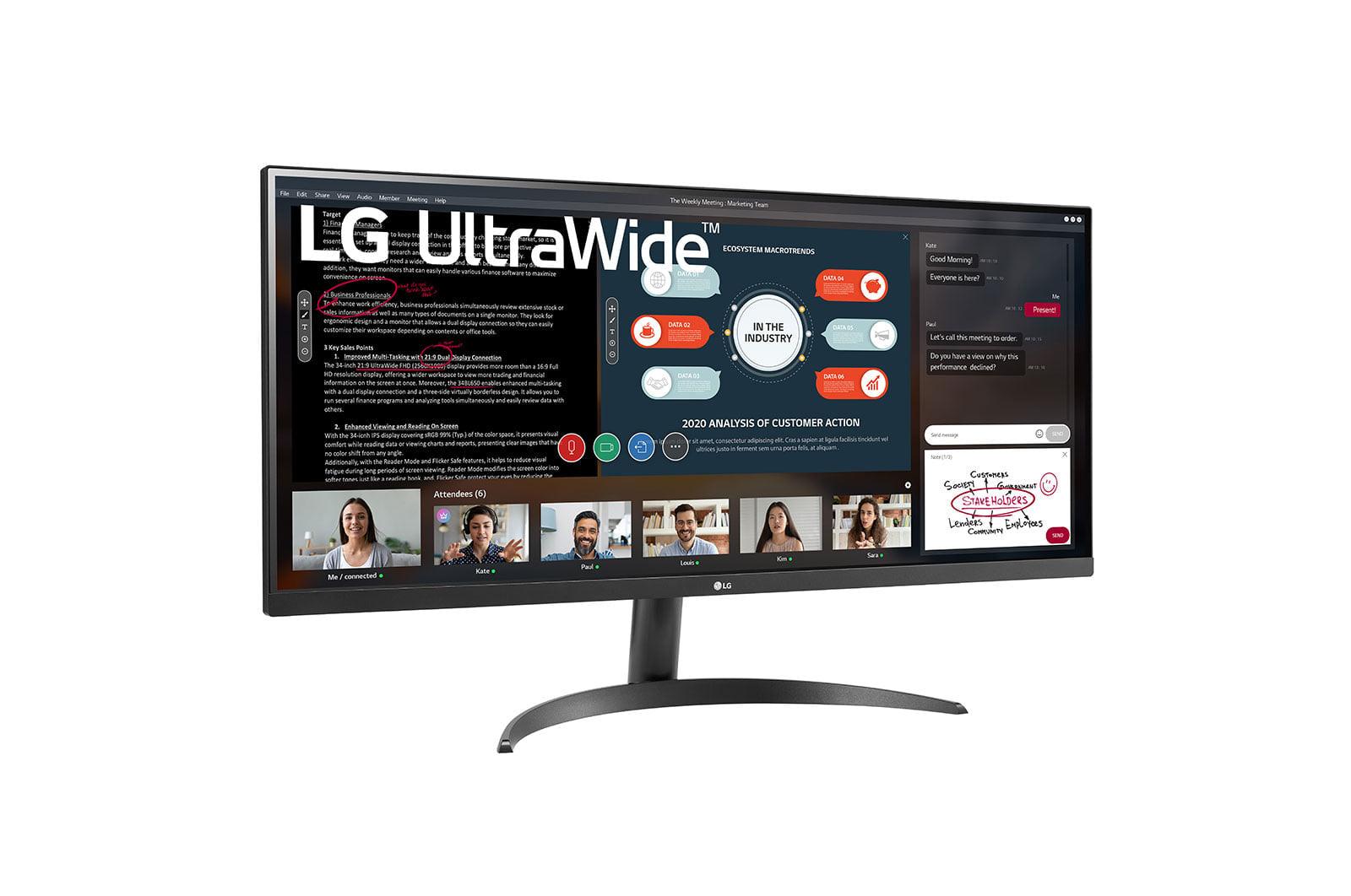 LG 34WP500-B 34" ULTRAWIDE FHD HDR MONITOR WITH FREESYNC - DataBlitz