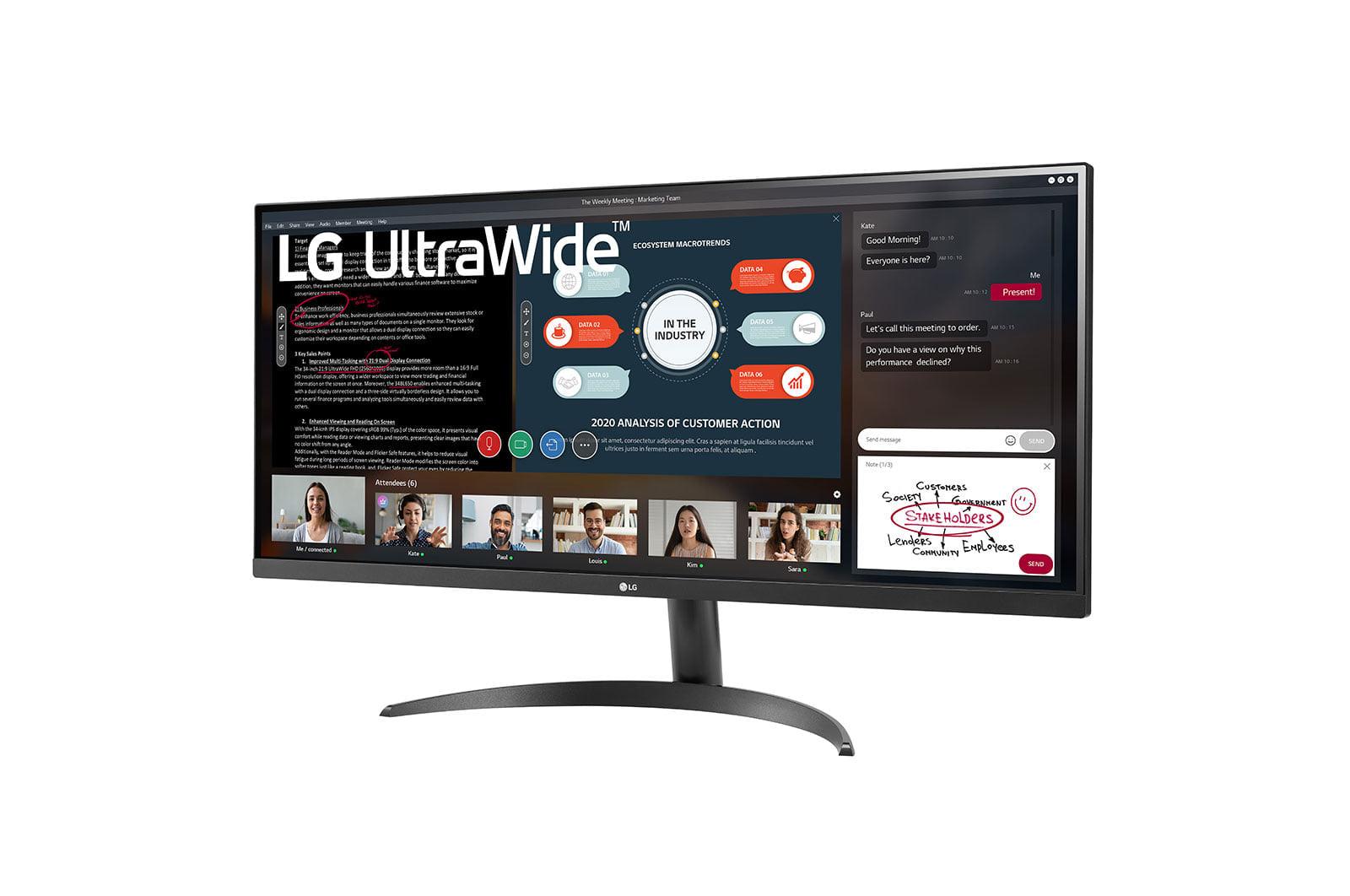 LG 34WP500-B 34" ULTRAWIDE FHD HDR MONITOR WITH FREESYNC - DataBlitz