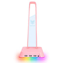 Onikuma ST-2 RGB Headphone Stand With USB Hub (Pink)